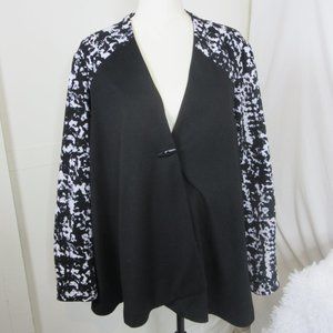 Avenue Blazer Jacket Black and White Block Pattern Casual Size 18/20